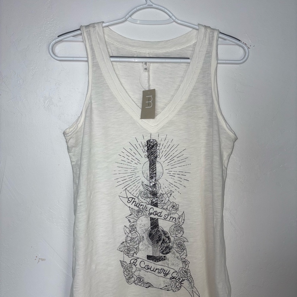 Maurices White Graphic Tank Top
